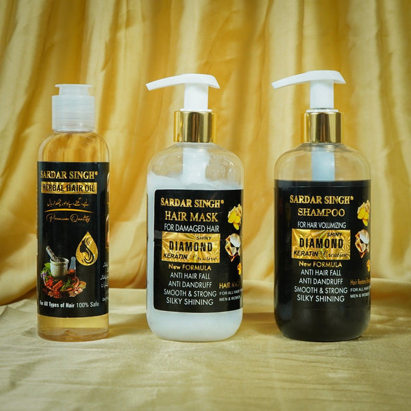 3 in 1 Deal - Herbal Hair Oil, Shampoo & Hair Mask
